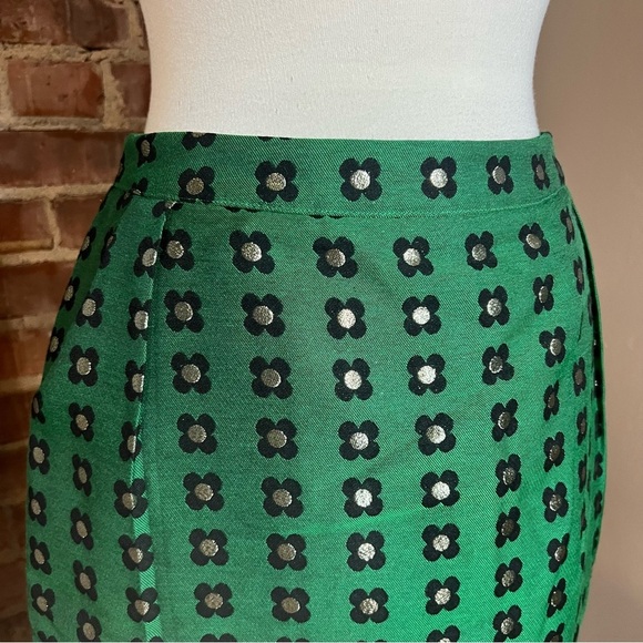 Anthropologie HD in Paris Green Floral Patterned Women's Skirt -Size 8 -SK05 - Picture 3 of 9
